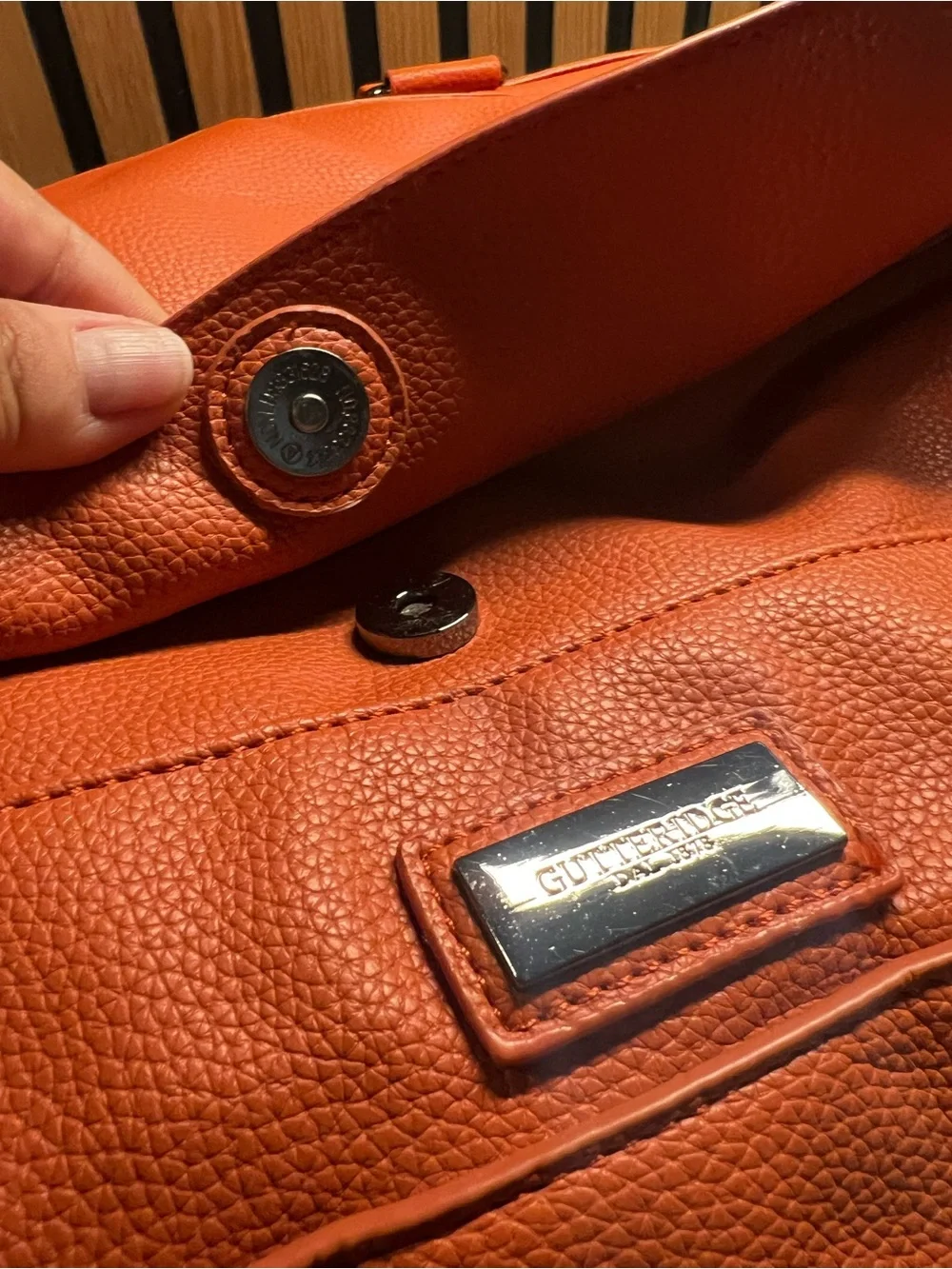 Gutteridge & Co. Napoli Leather NEW  Weekend Duffle Bag - Italian Orange